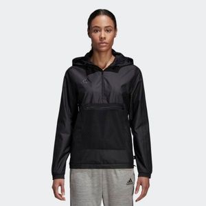 ADIDAS Black Hooded Windbreaker
